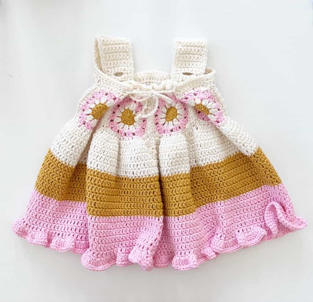 back of crochet dress