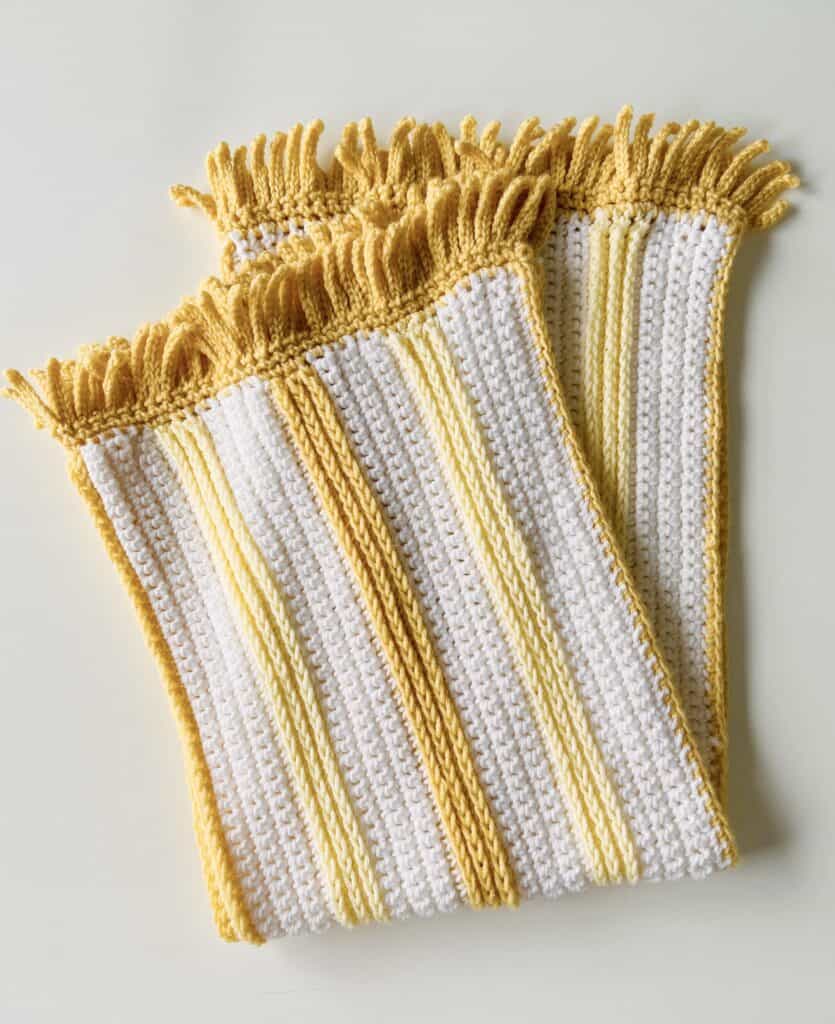 yellow crochet blanket 