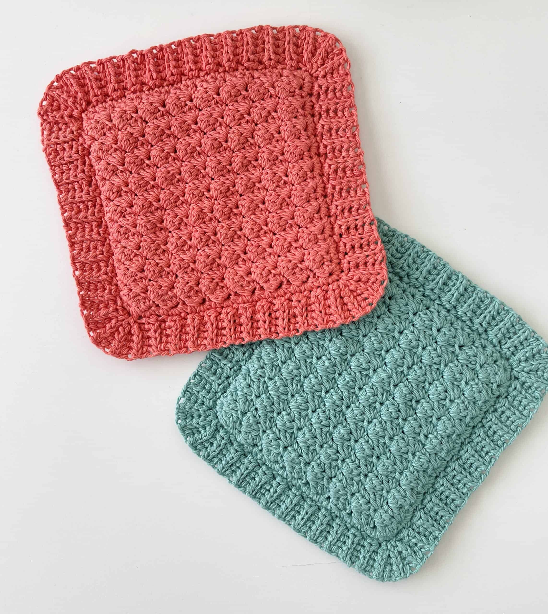 Tangerine Summer Crochet Kitchen Towel