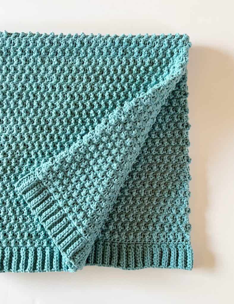 blue crochet blanket