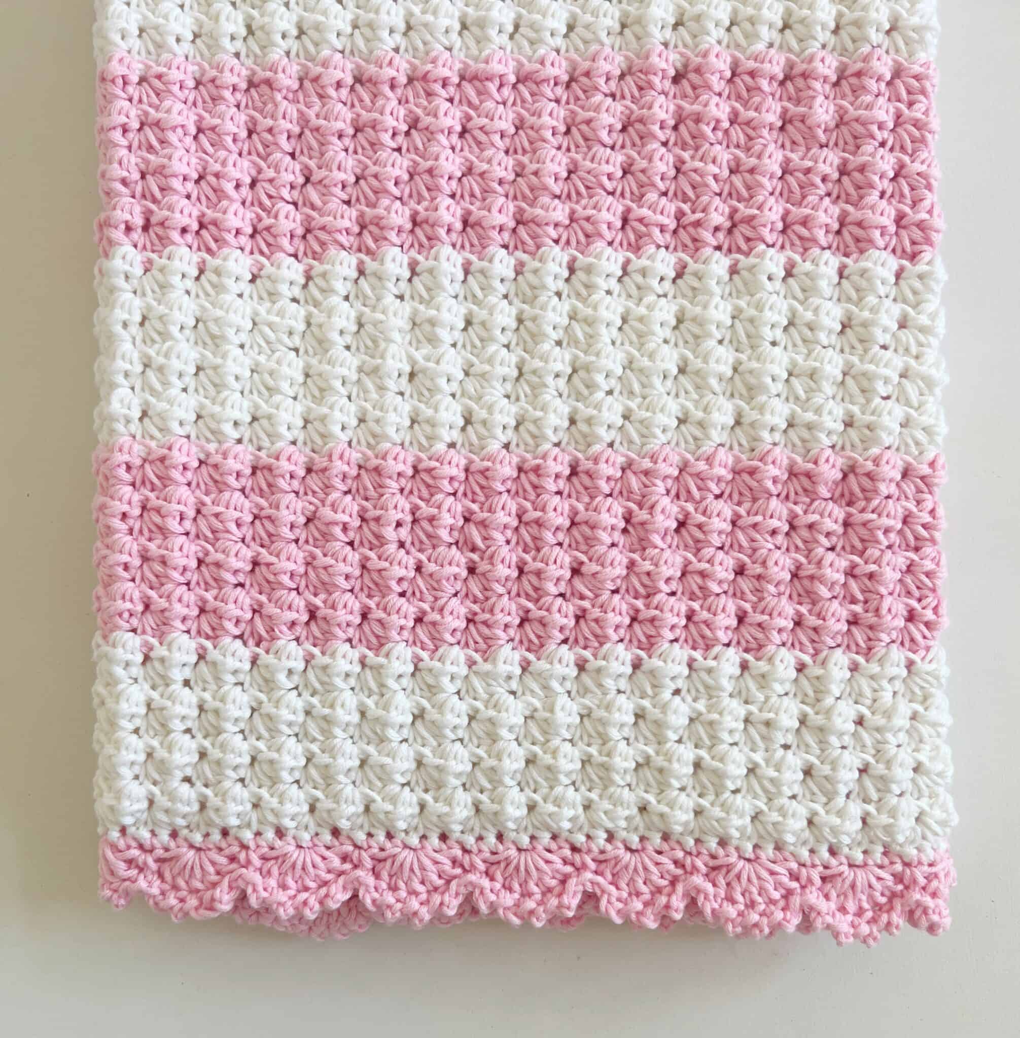 Crochet Flamingo Stripes Baby Blanket Daisy Farm Crafts