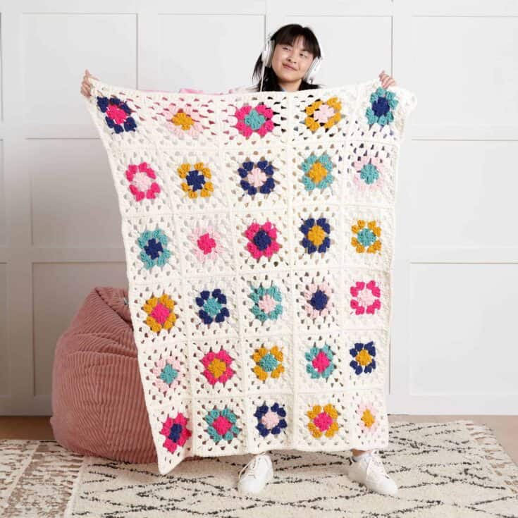 Image for Bernat Beginner Granny Square Crochet Blanket