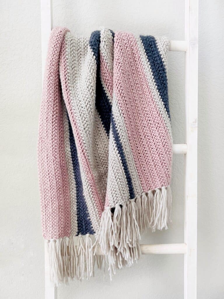 crochet blanket with ladder