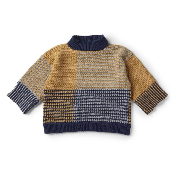 Image for Free Patons Blocked & Cropped Pullover Crochet Pattern