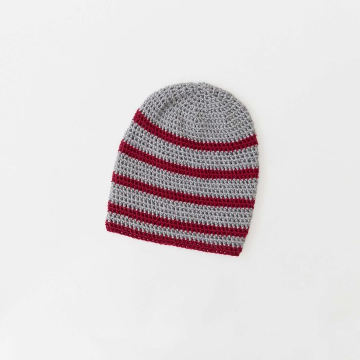 Image for Red Heart Beginner Crochet Striped Hat