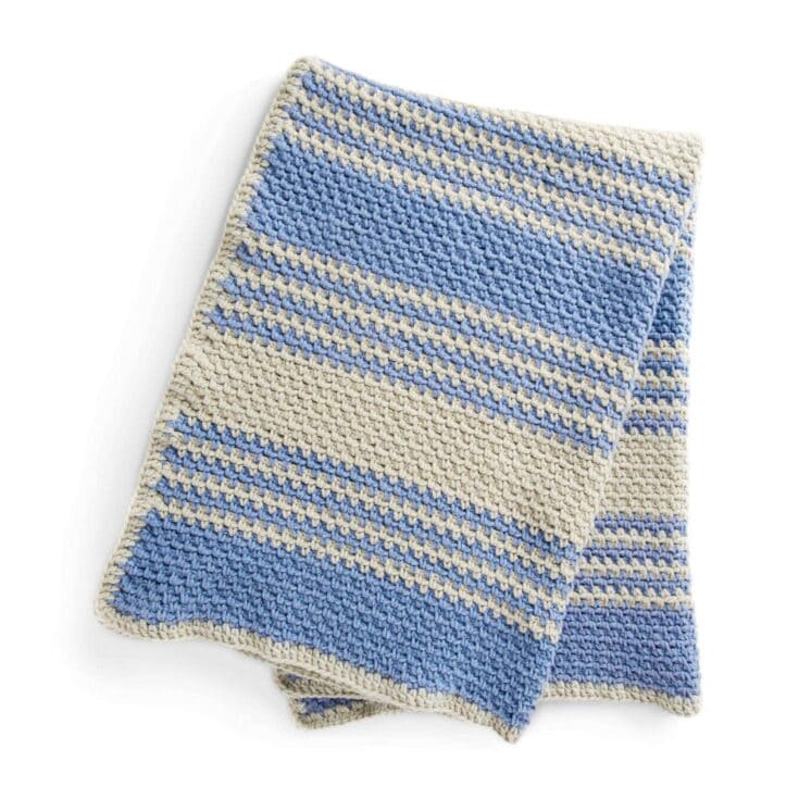 Image for Bernat Linen Stitch Stripes Crochet Blanket from Yarnspirations