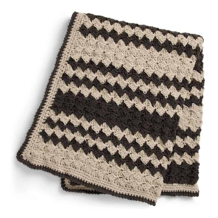 Image for Free Bernat Alternating Texture Stitch Crochet Blanket Pattern