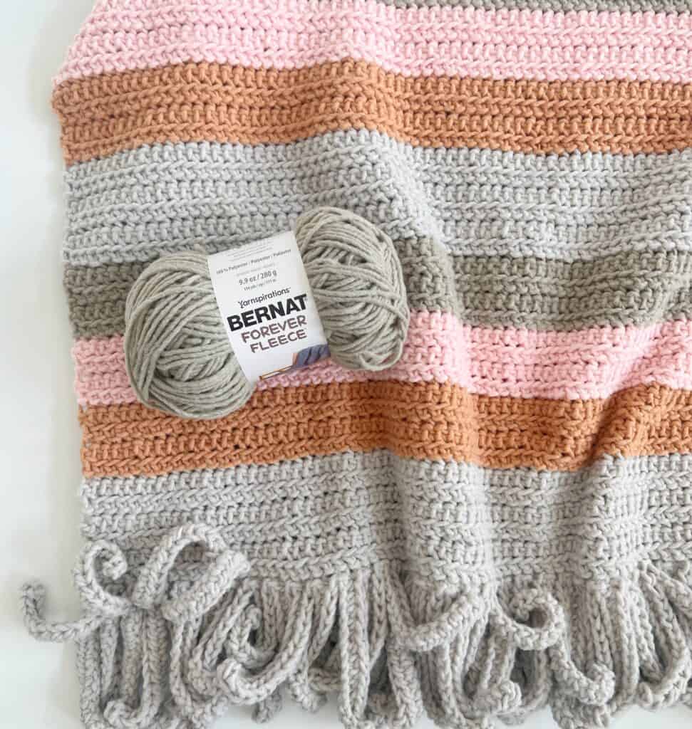 Crochet Blanket with yarn skein