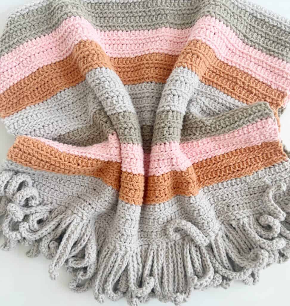 Crochet Beginner Chunky Stripes Throw - Daisy Farm Crafts