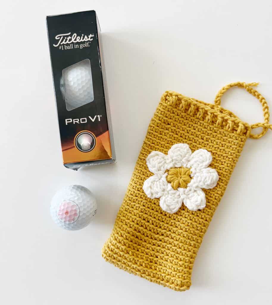 Crochet Bag with Golf Balls