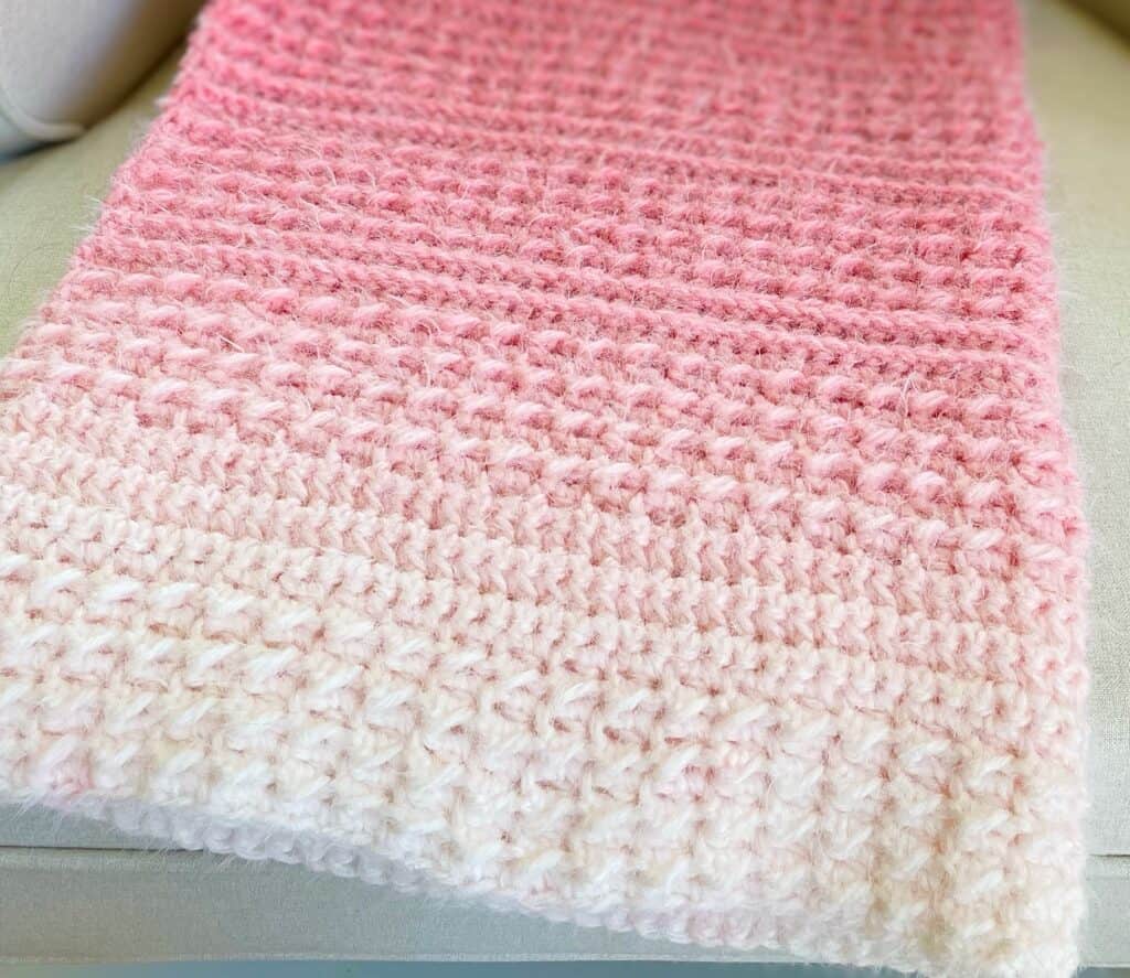 pink ombre blanket