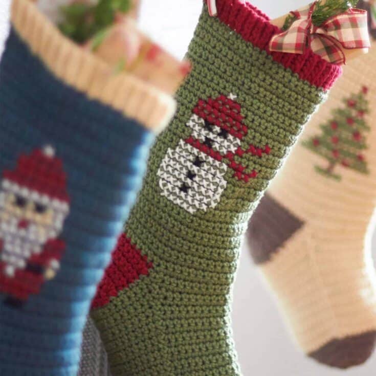 Image for Bernat Cross Stitch Christmas Stockings