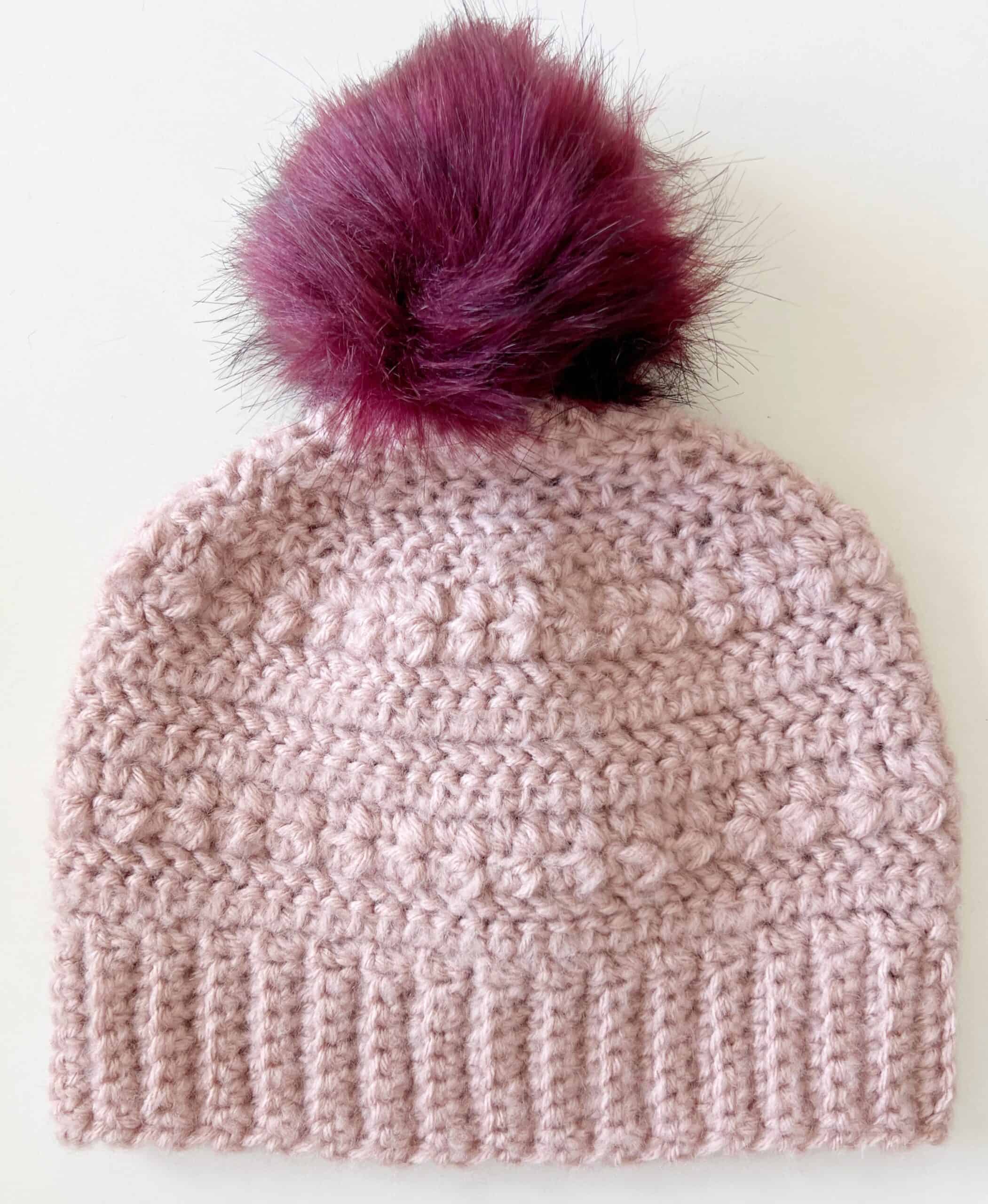 faux fur pom poms for hats beanies crochet knit 5 inch Medium Multi Brown 