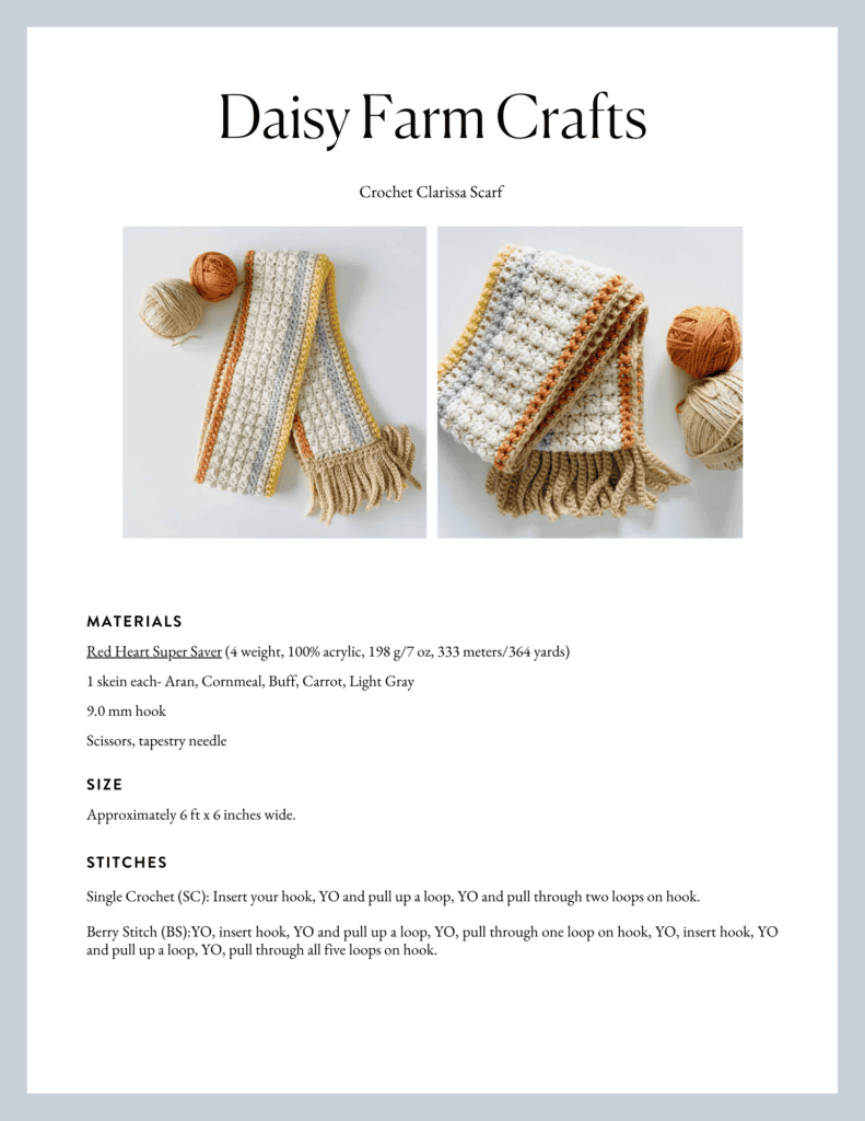 Crochet Ombre Ribbed Scarf - Daisy Farm Crafts