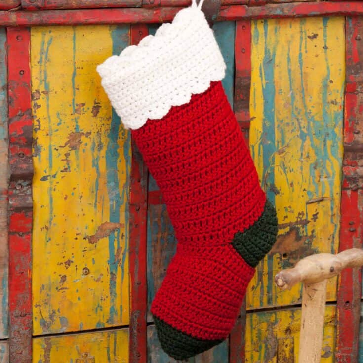Image for Red Heart Crochet Christmas Stocking