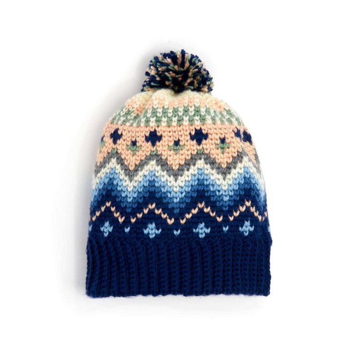 Image for Caron Crochet Fair Isle Hat