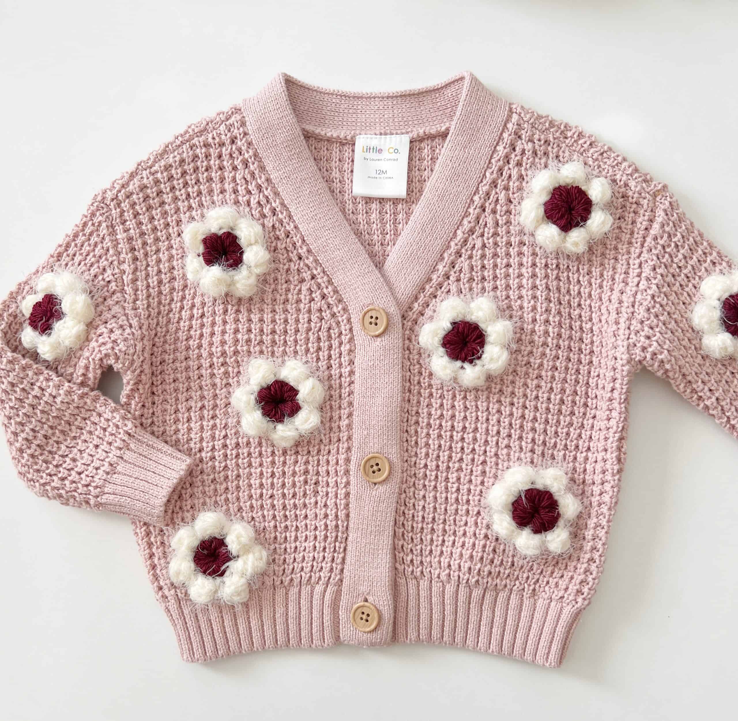 Crochet Cluster Puff Flower Embellishments - Daisy Farm Crafts
