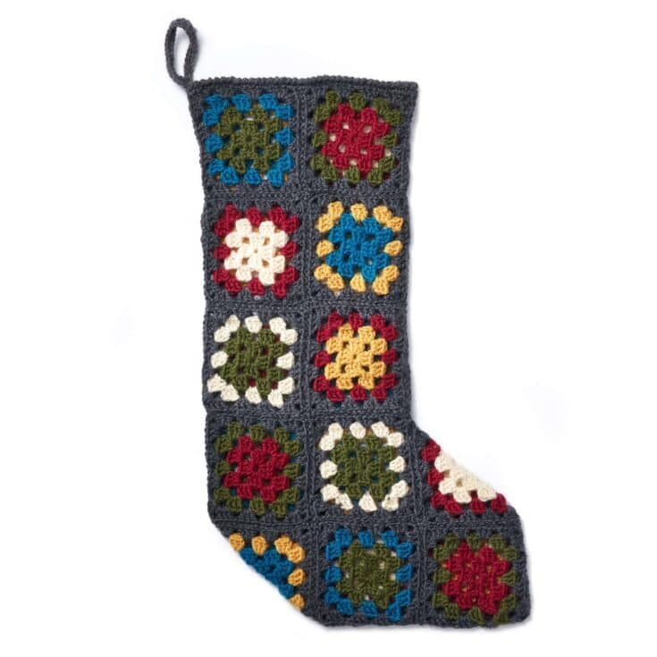 Image for Patons Crochet Granny Square Stocking