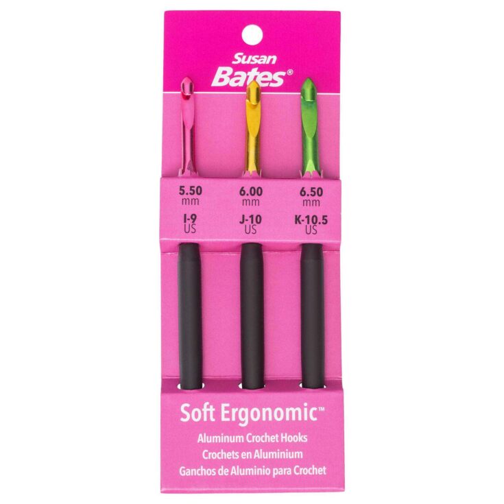 Image for Susan Bates Soft Ergonomic Crochet Hook Set: Sizes I, J, K