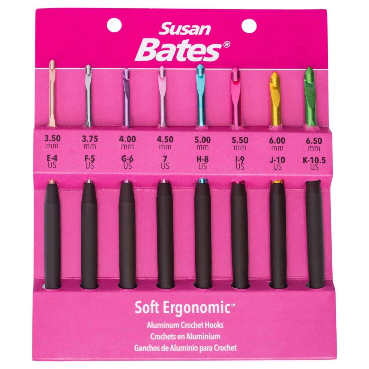 Image for Susan Bates Soft Ergonomic Crochet Hook Set: Sizes E, F, G, 7, H, I, J, K