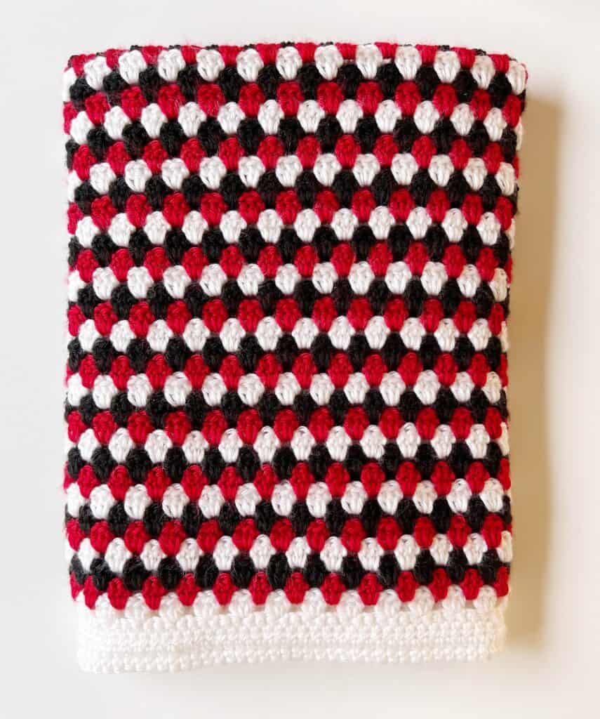 granny stripe crochet blanket