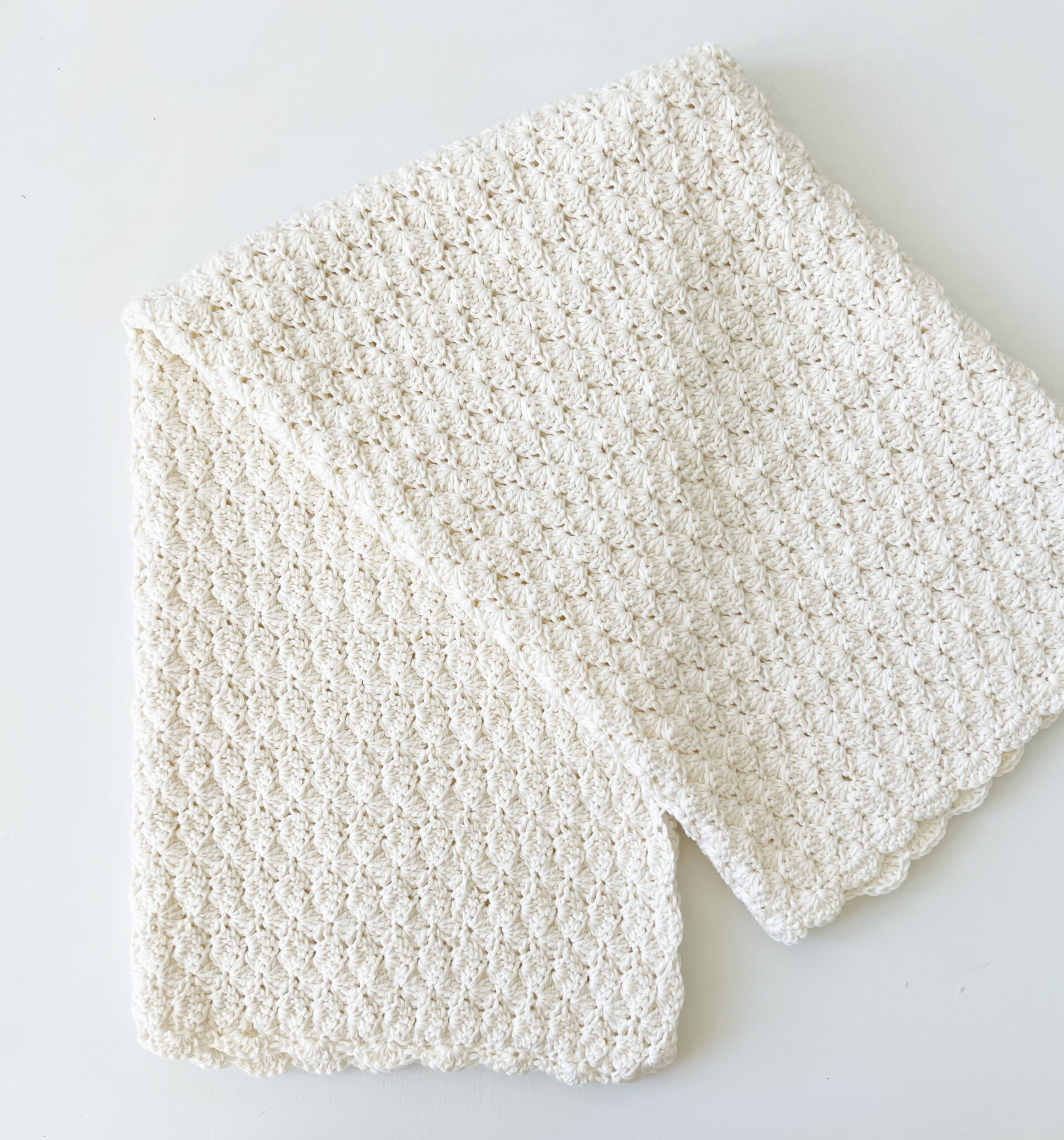 Crochet Classic Shell Stitch Baby Blanket - Daisy Farm Crafts