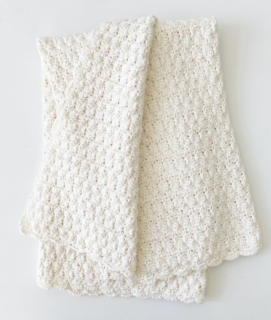 crochet shell stitch blanket