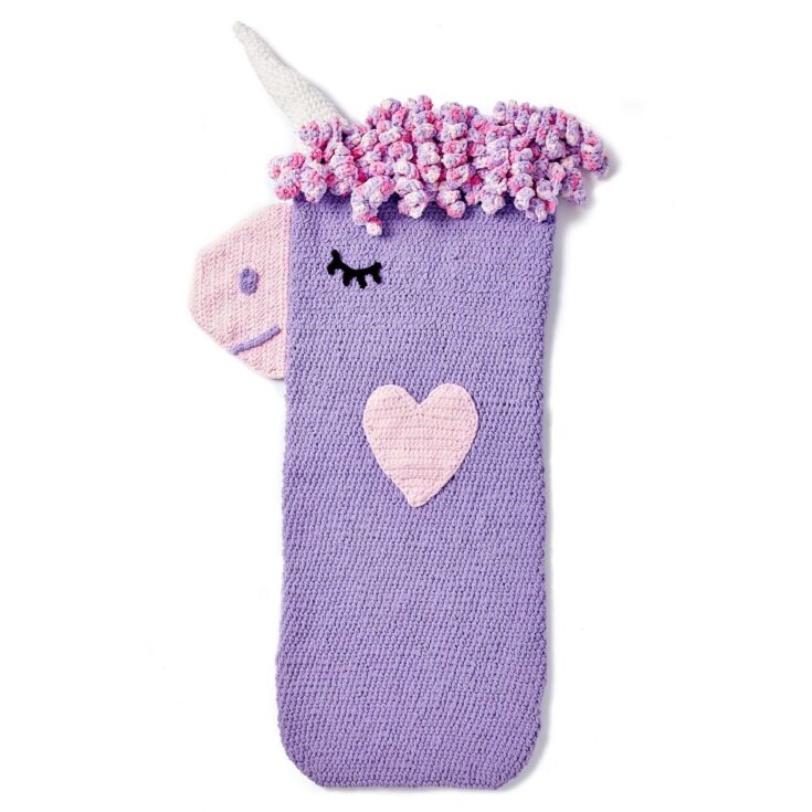 Image for Bernat Crochet Unicorn Snuggle Sack | Yarnspirations