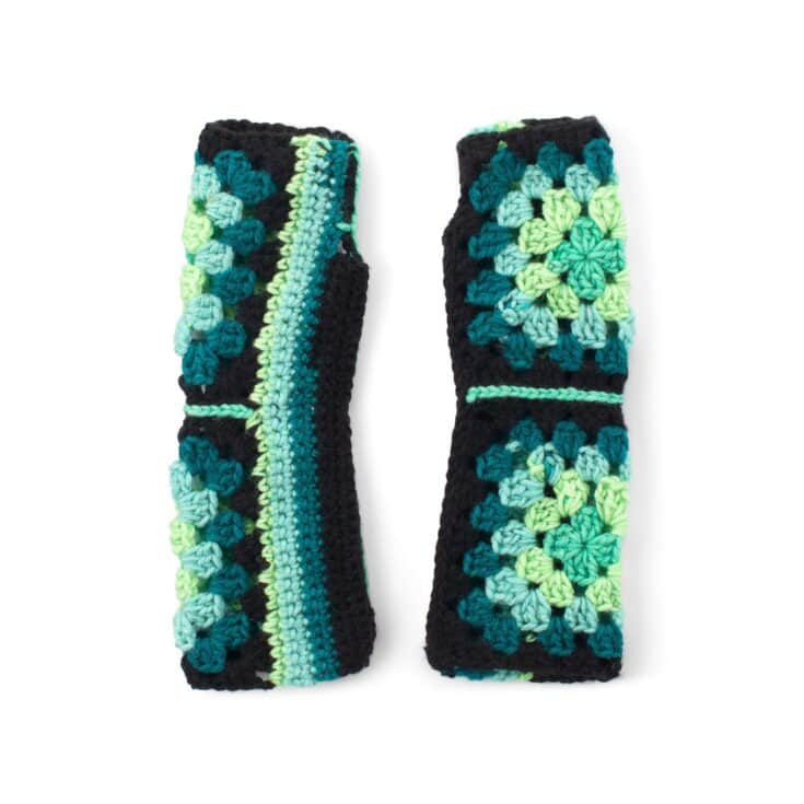 Image for Red Heart Crochet Granny Gauntlets Pattern