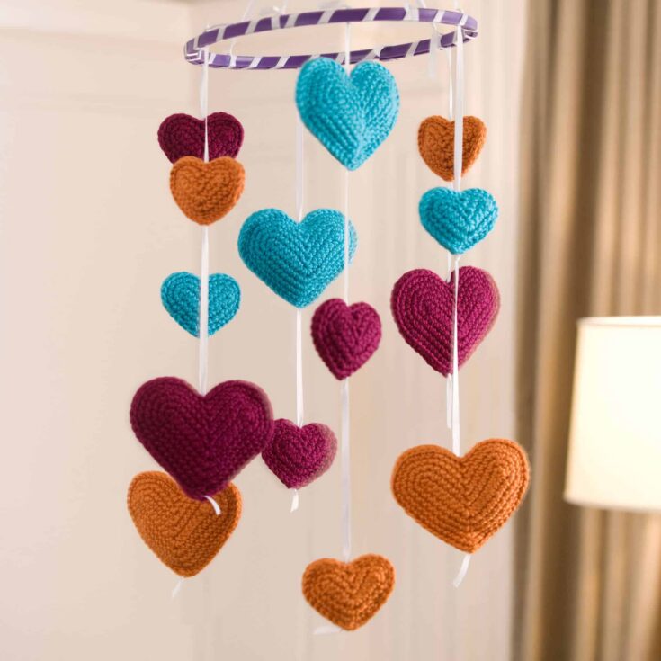 Image for Red Heart Flying Hearts Mobile