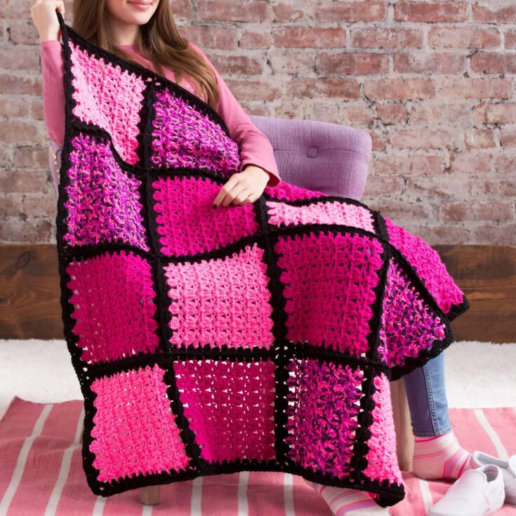 Image for Red Heart I Love Pink Crochet Blanket