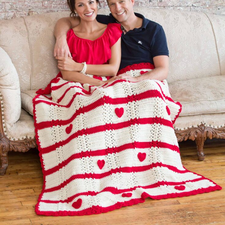 Image for Red Heart Be My Valentine Throw