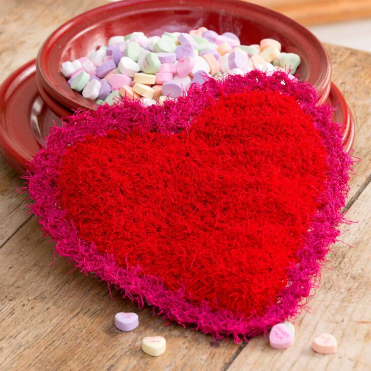 Image for Red Heart Valentine Scrubby