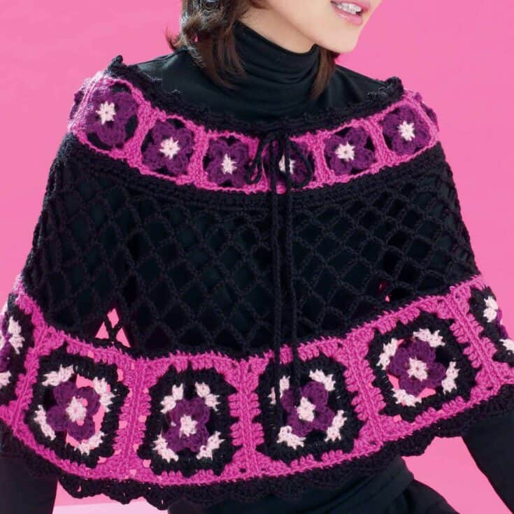 Image for Bernat Flower Power Granny Poncho