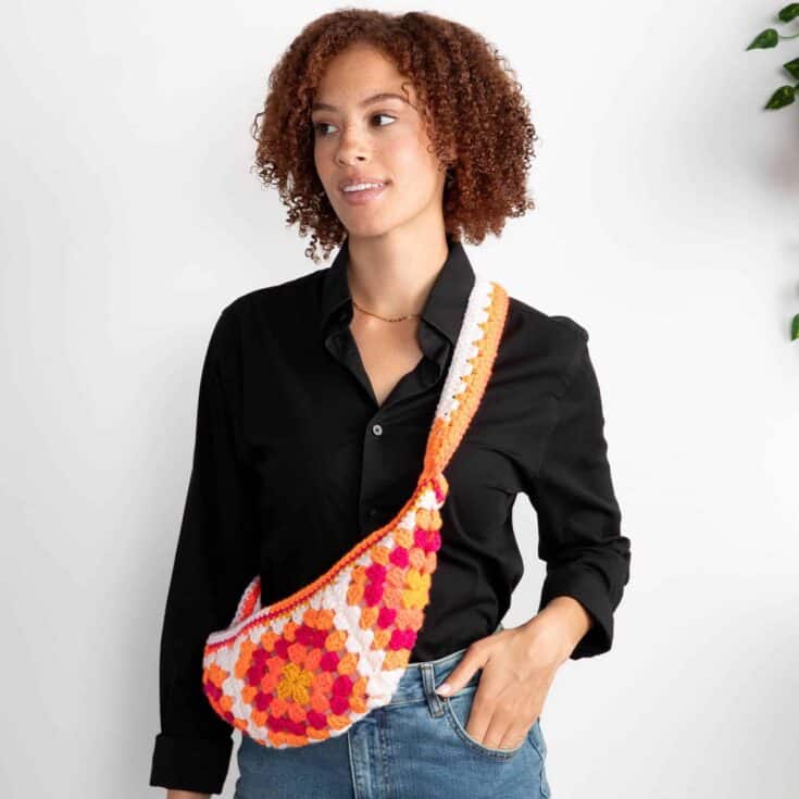 Image for Red Heart Crochet Granny Cross-Body Bag Pattern