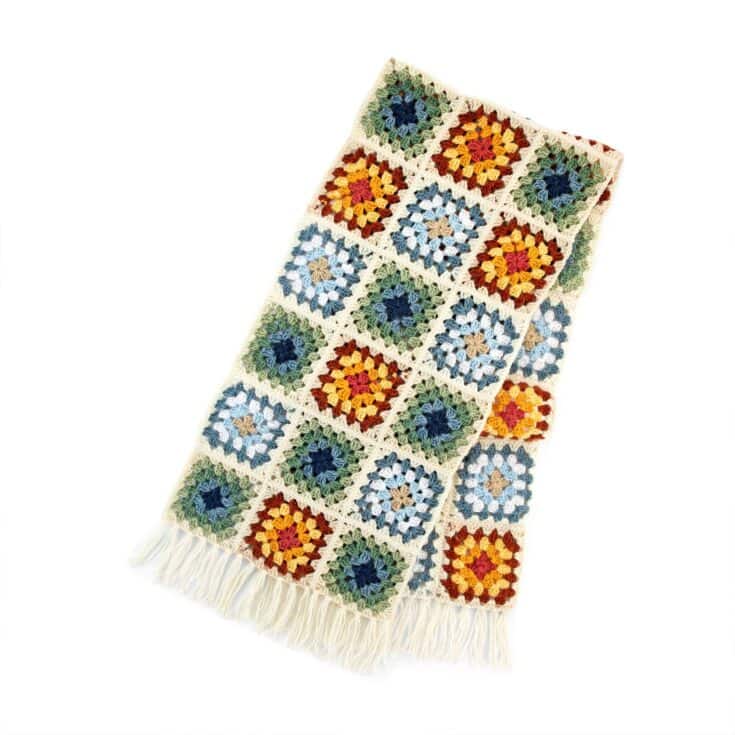 Image for Red Heart Crochet Grannys Hug Scarf Pattern