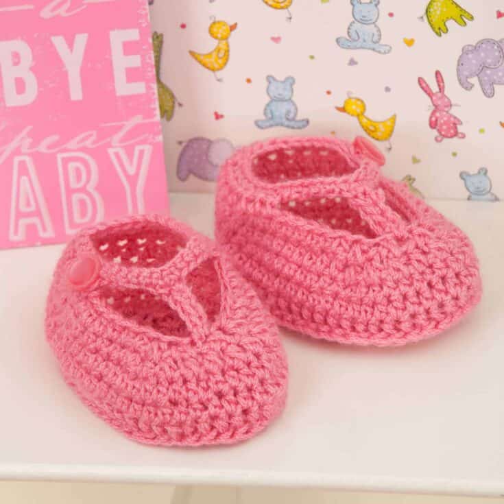 Image for Red Heart T-Strap Booties