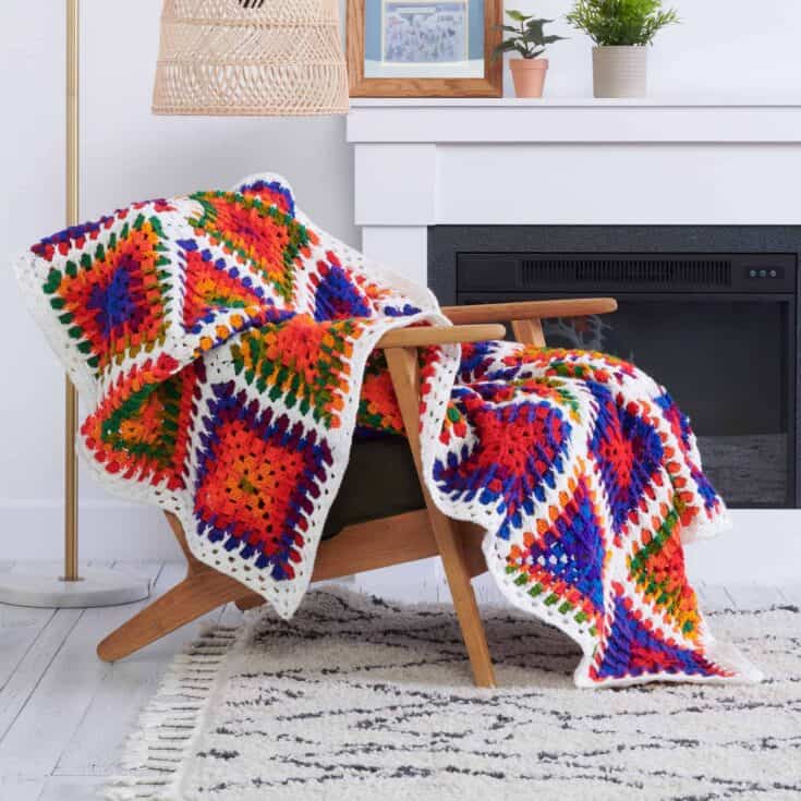 Image for Red Heart Puff Granny Crochet Blanket Pattern