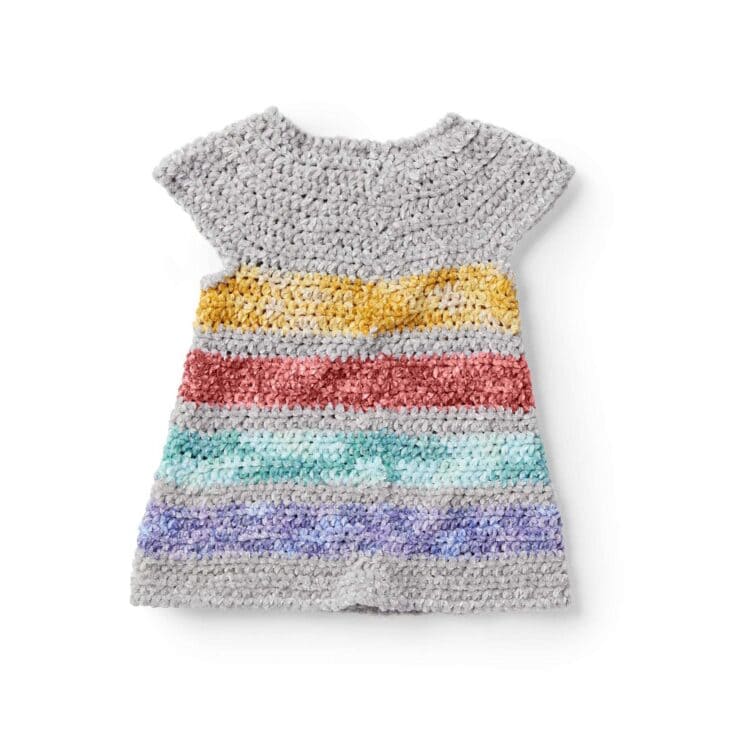 Image for Bernat Crochet Rainbow Jumper Dress