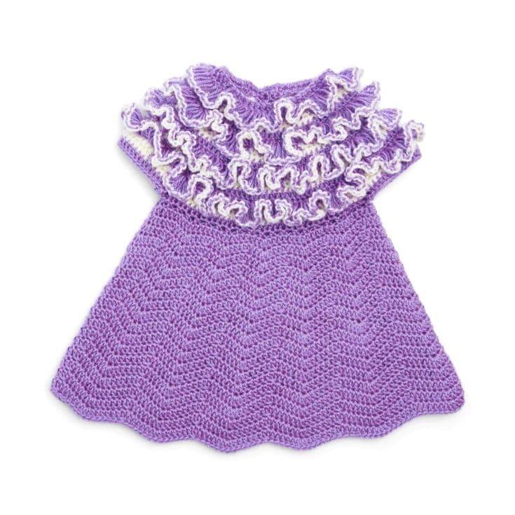 Image for Bernat Crochet Ruffle Yoke Baby Dress