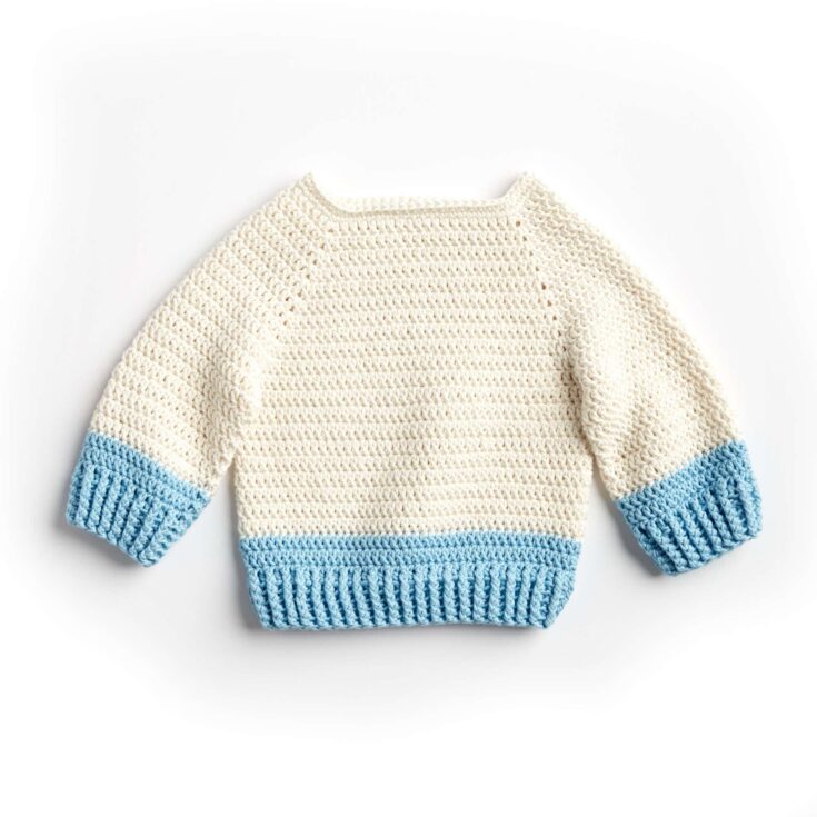 Image for Bernat Dip Down Crochet Pullover | Yarnspirations