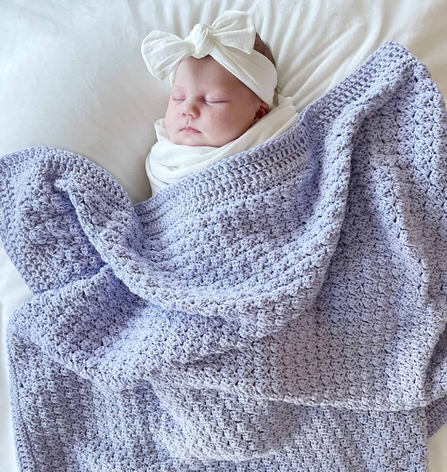 Crochet Simple Sedge Stitch Blanket in Cotton Blend - Daisy Farm Crafts