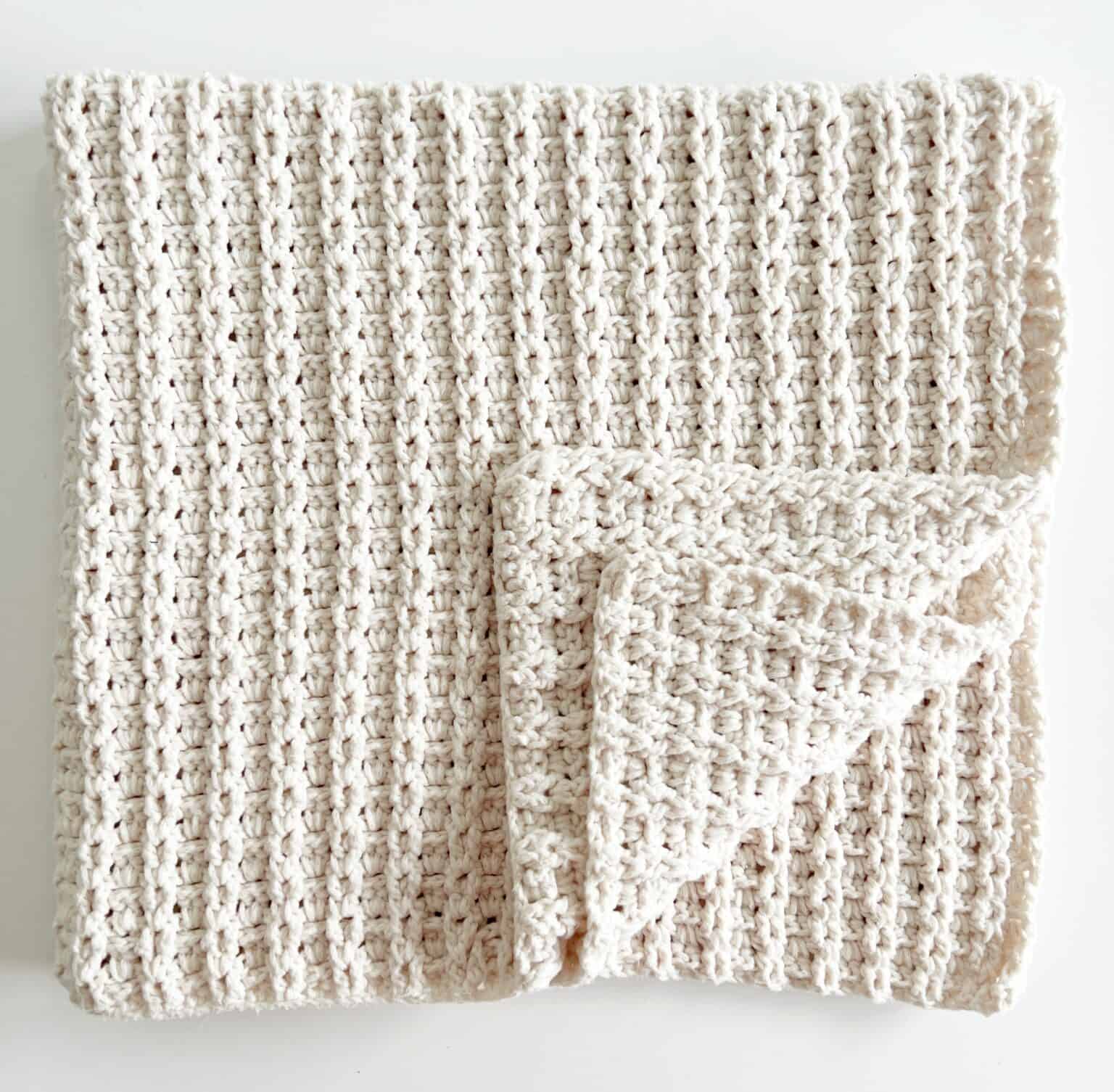 Crochet Ribbed V-stitch Blanket In Bernat Bundle Up - Daisy Farm Crafts