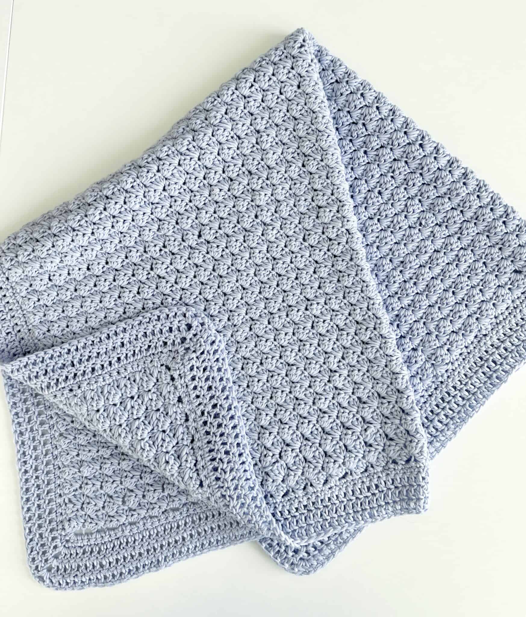 Crochet Simple Sedge Stitch Blanket in Cotton Blend - Daisy Farm Crafts