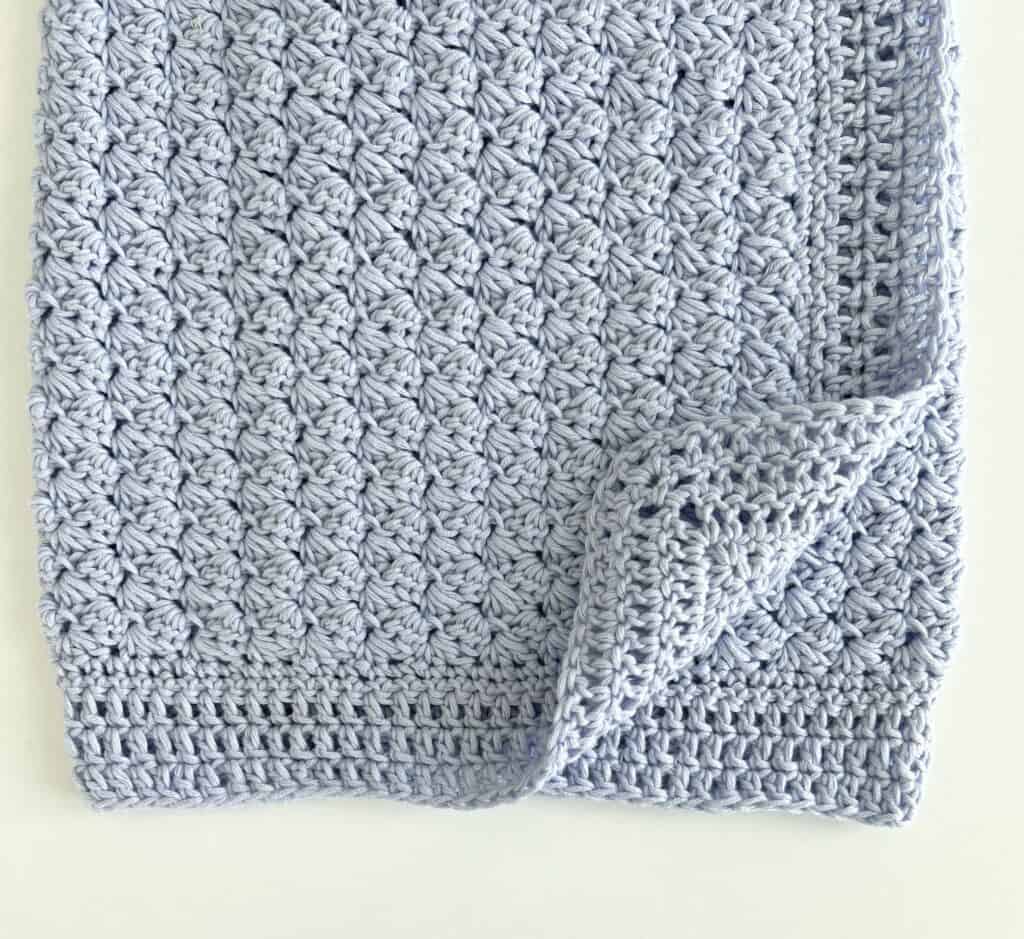 Crochet Simple Sedge Stitch Blanket in Cotton Blend