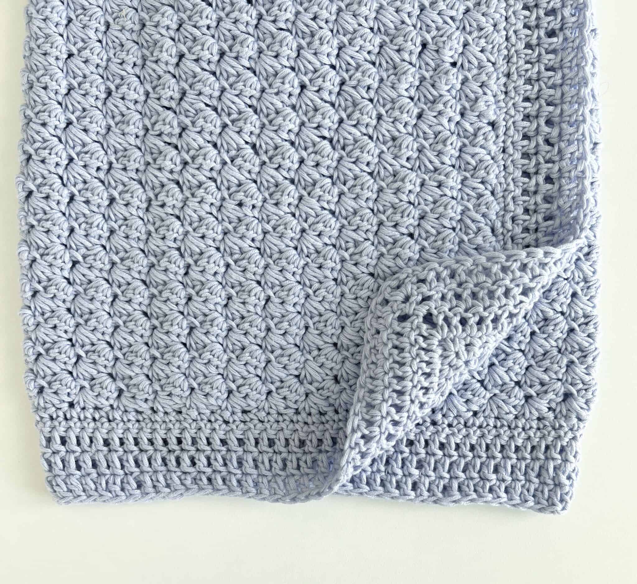 Crochet Simple Sedge Stitch Blanket in Cotton Blend - Daisy Farm Crafts