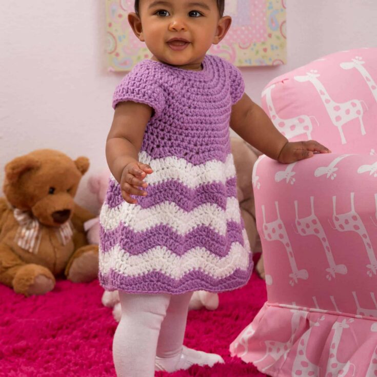 Image for Red Heart Chevron Chic Baby Dress