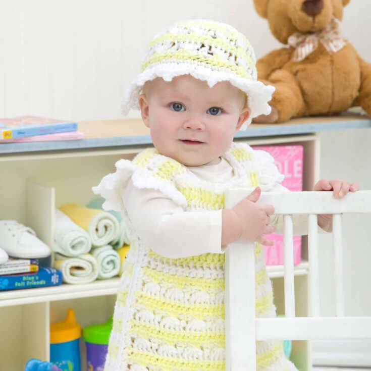 Image for Red Heart Springtime Baby Dress And Hat