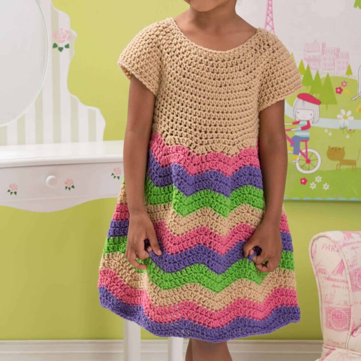 Image for Red Heart Child's Chevron Dress