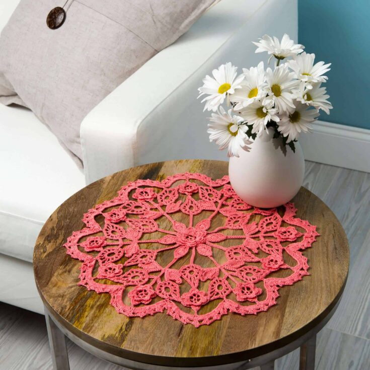 Image for Free Intermediate Aunt Lydia's Exquisite Flower Doily Crochet Pattern